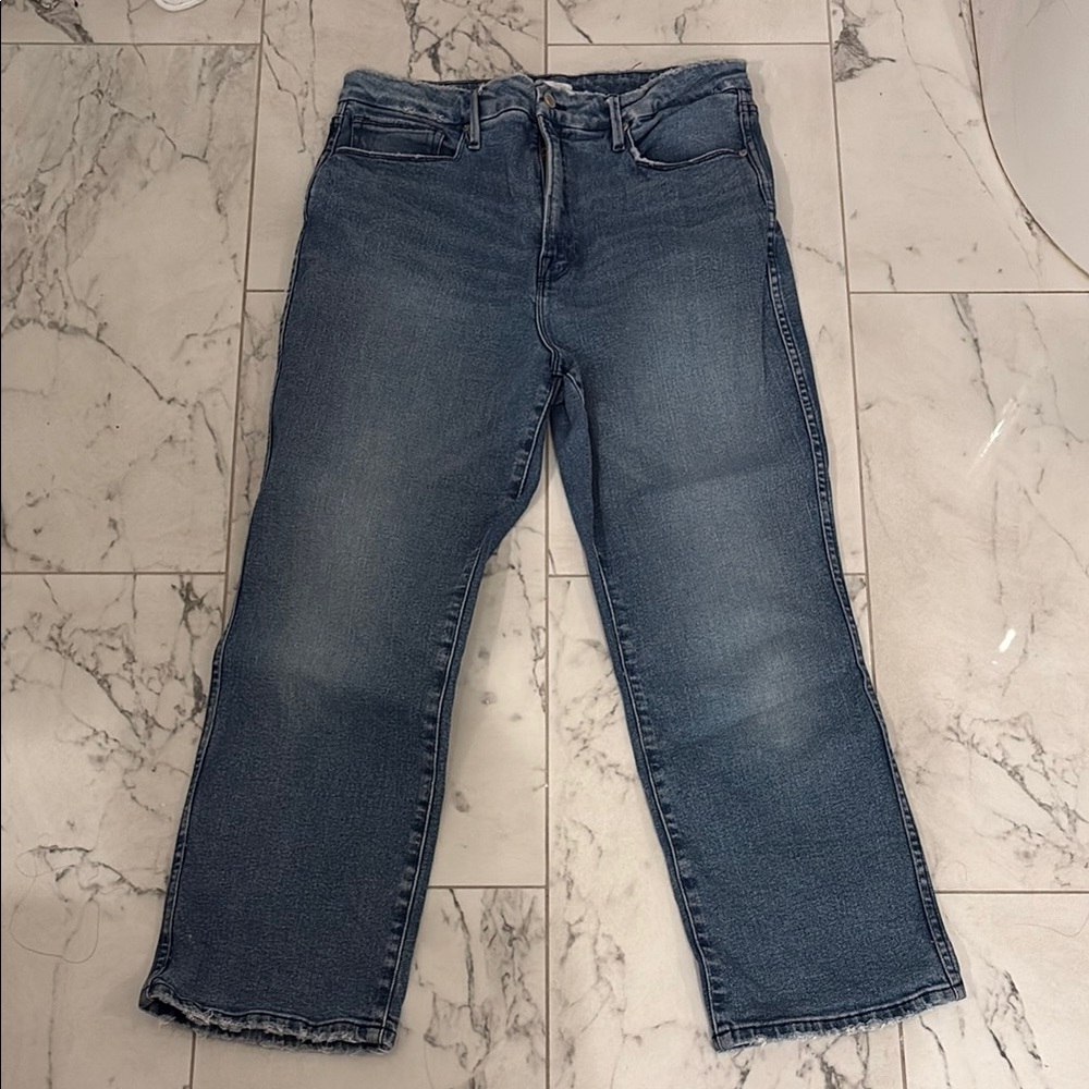 Good American Jeans. No stretch.